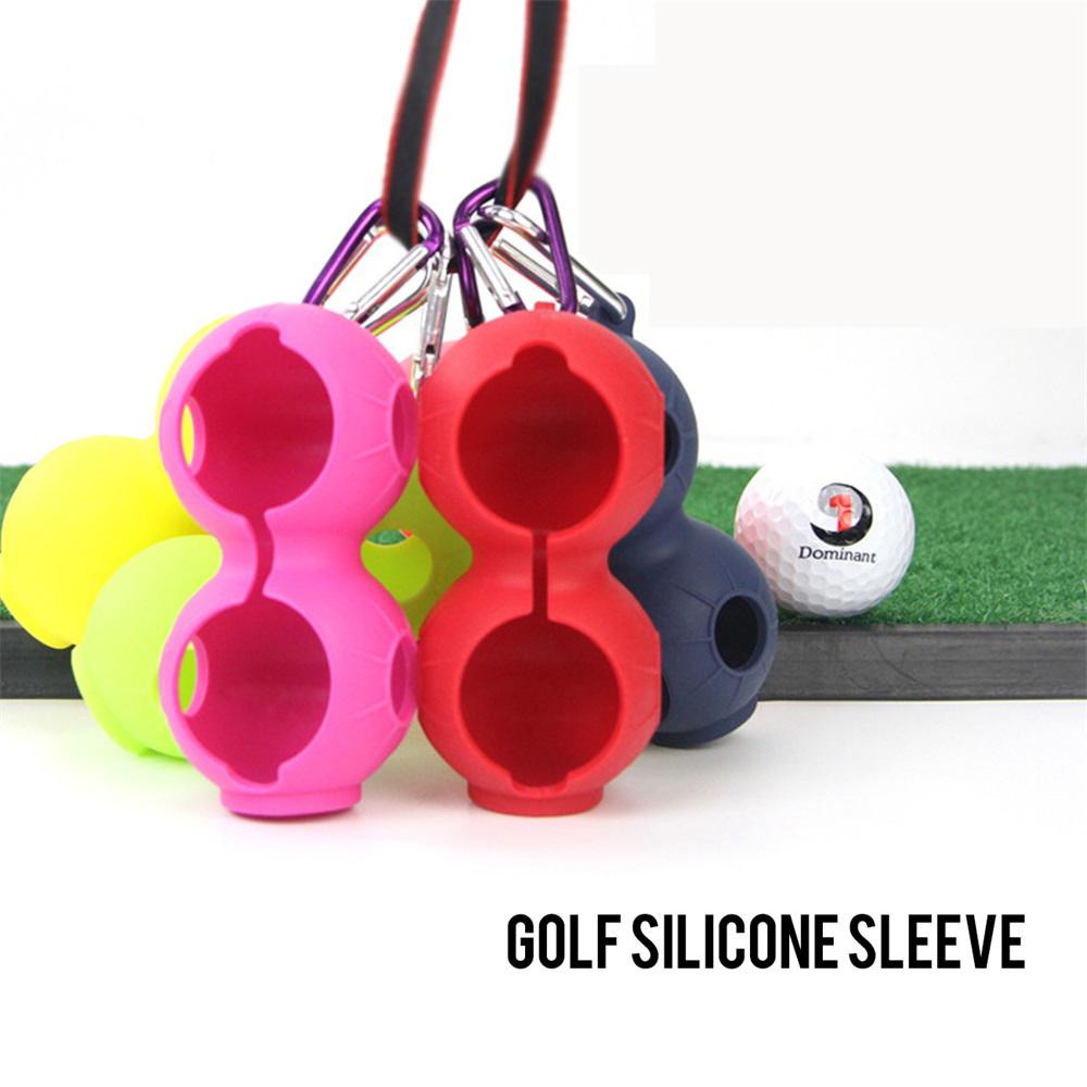Vỏ Bọc Bóng Golf Bằng Silicon Mềm Hai Lớp Chống Rơi Kèm 2 Móc Khóa