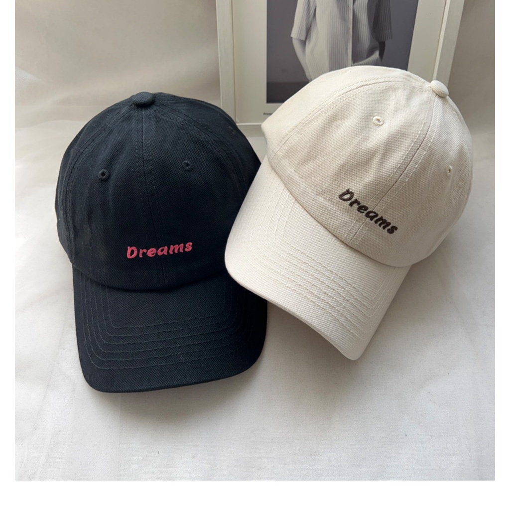 Mũ lưỡi trai DREAMS chất liệu vải kaki cao cấp, form mềm, nón lưỡi trai thời trang unisex hàn quốc M13 Hascoo | HCVUS2