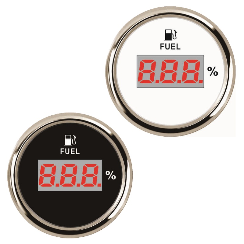 Đồng Hồ Đo Mức Nhiên Liệu Kỹ Thuật Số 52MM 12 / 24V Cho Xe Hơi / Tàu Thuyền