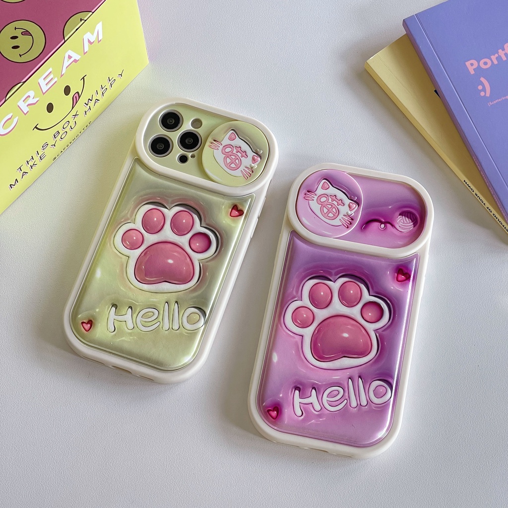 Ốp Điện Thoại Mềm Chống Sốc In Hình Dấu Chân Mèo 3D Cho iPhone 14RPO MAX 14PLUS 13PRO MAX 14 12PRO MAX 11PRO MAX 11