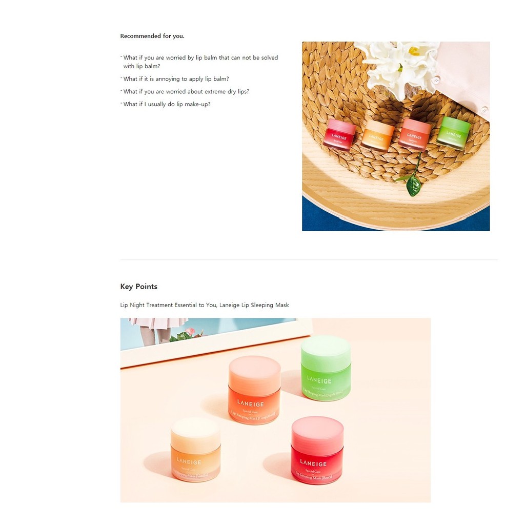 Bộ 5 Mặt Nạ Ngủ Cho Môi LANEIGE