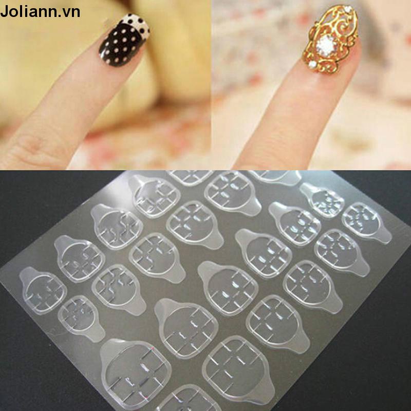 🎐Joliann🎐Bộ 24 Miếng Dán Móng Tay Bằng Silicone Chất Lượng Cao