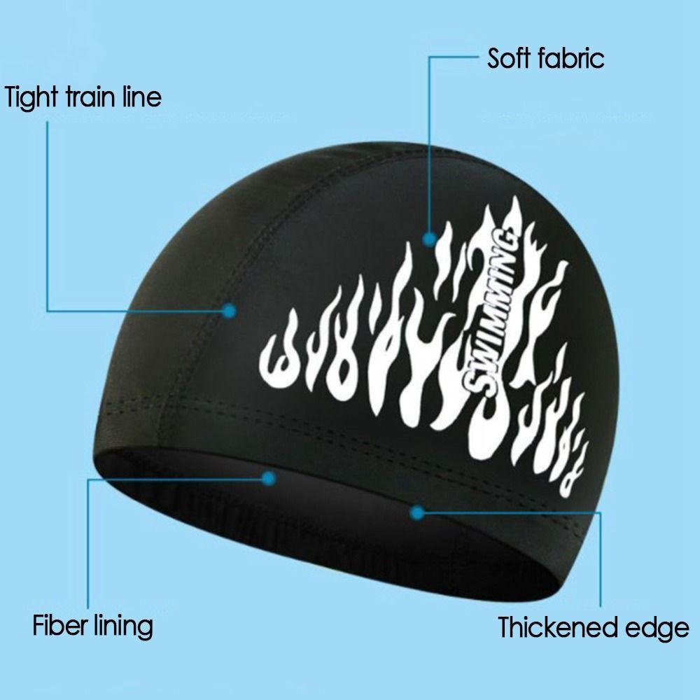 Myrongvn Mũ Bơi Nylon Co Giãn Xếp Ly Free size Cho Nam Và Nữ