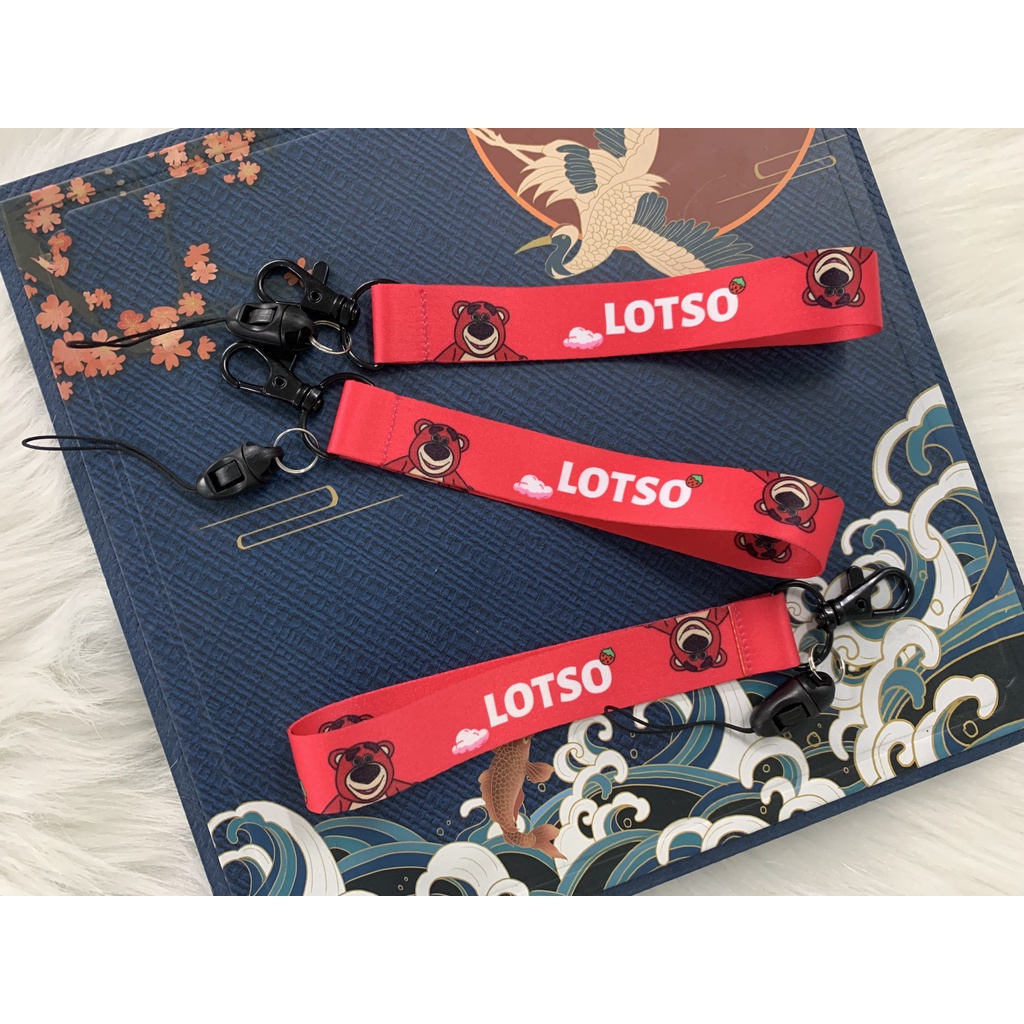 Dây móc khóa Gấu Dâu LOTSO, Dây móc khóa HUGGER