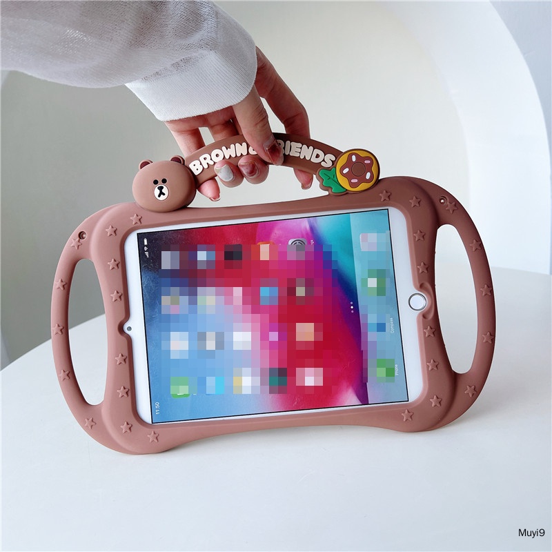 Ốp Máy Tính Bảng Silicon In Hình Gấu Nâu Thời Trang Cho Ipad 10.2 2022 Ipad 10Th Mini 4 / 5 Ipad Air 2 Air 5 10.9 Pro 11 Ipad 9Th Ipad 9.7