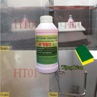 Tẩy cặn canxi trên kính HT01
