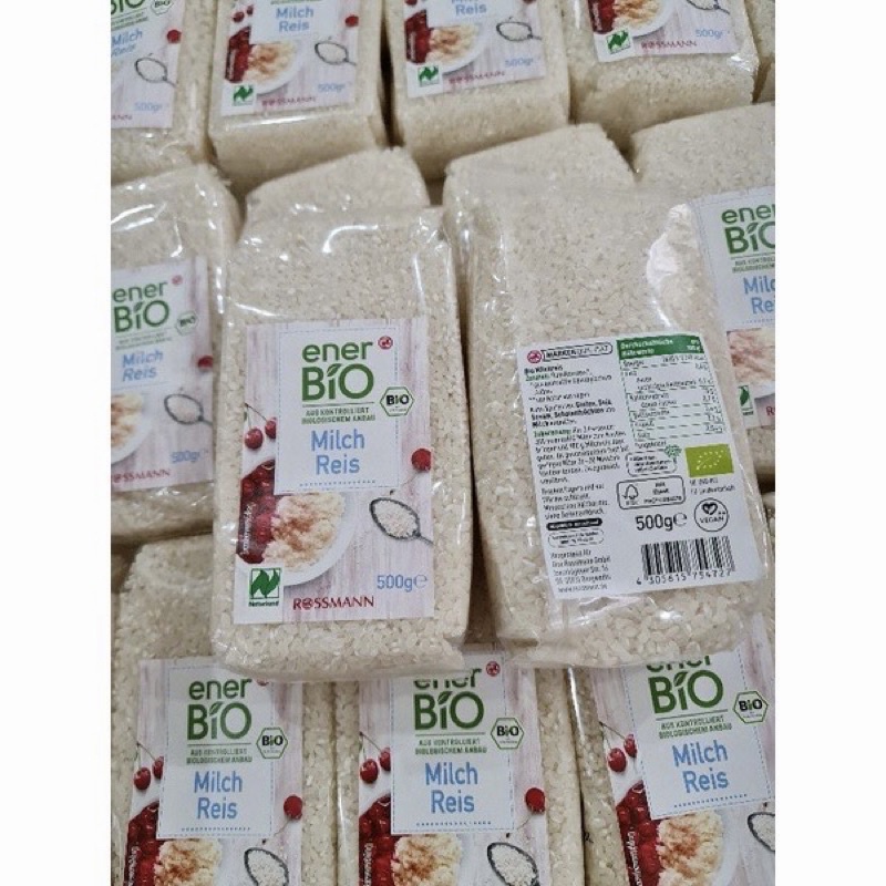 Date 12/2024 - Gạo sữa hữu cơ Dm Bio Milchreis Đức / Ener Bio cho bé ăn dặm 500g