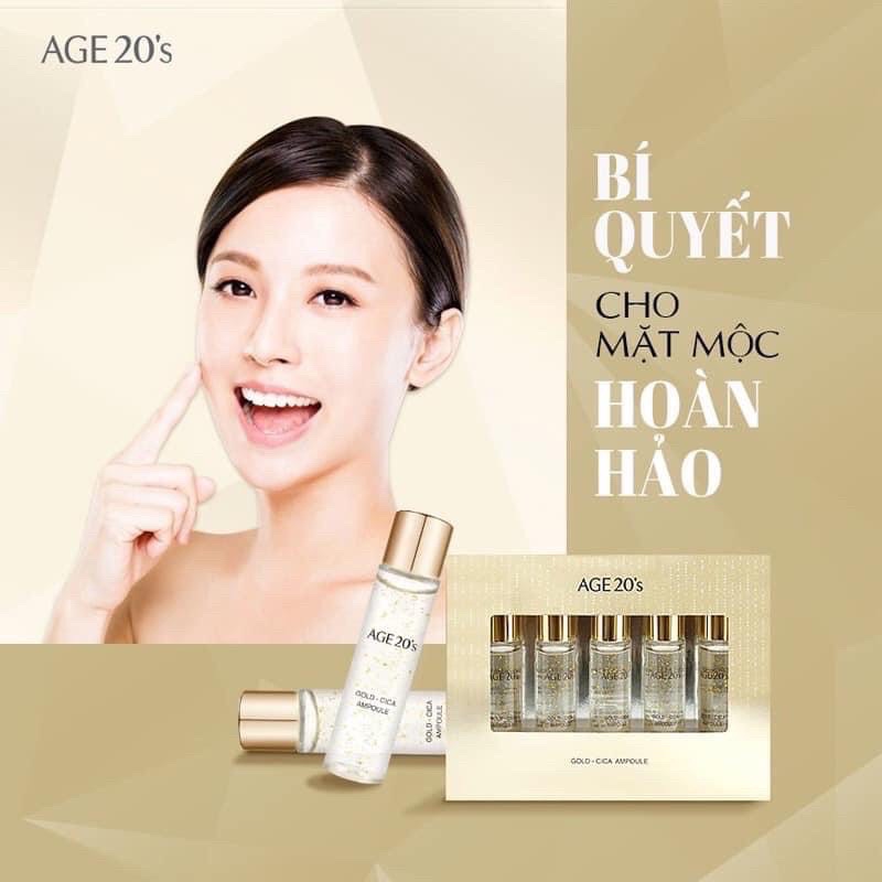 Tinh chất serum dưỡng phục hồi trắng sáng da Age20’s Gold Cica Ampoule