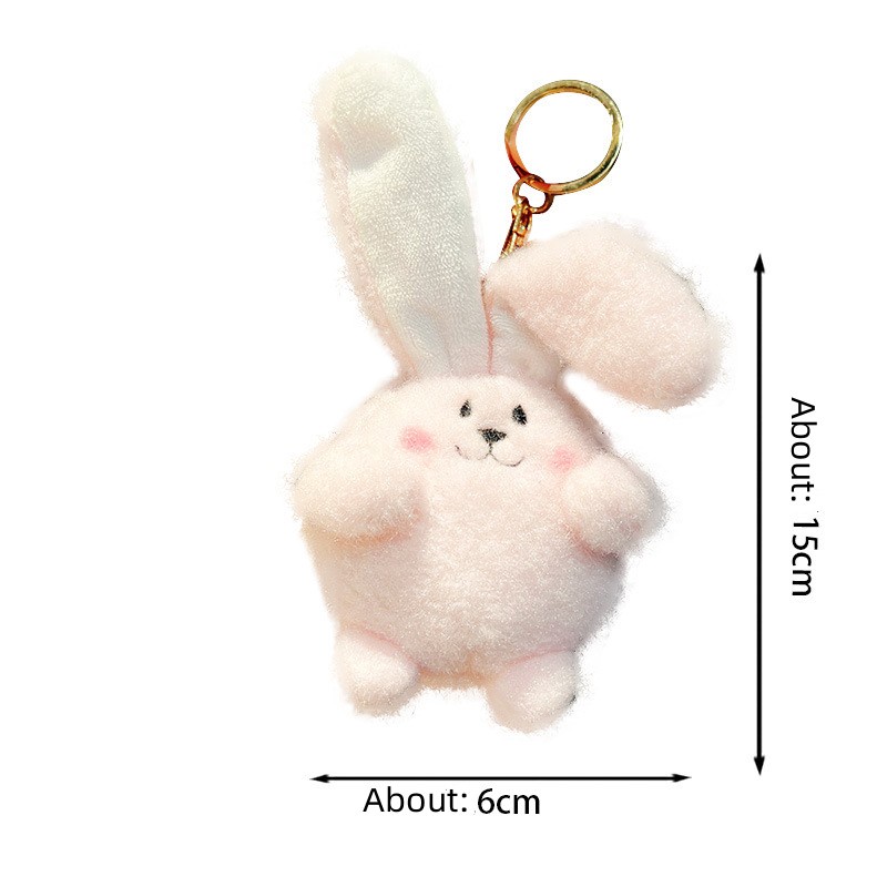 Móc Khóa Thỏ Nhồi Bông Mềm Mại Dễ Thương