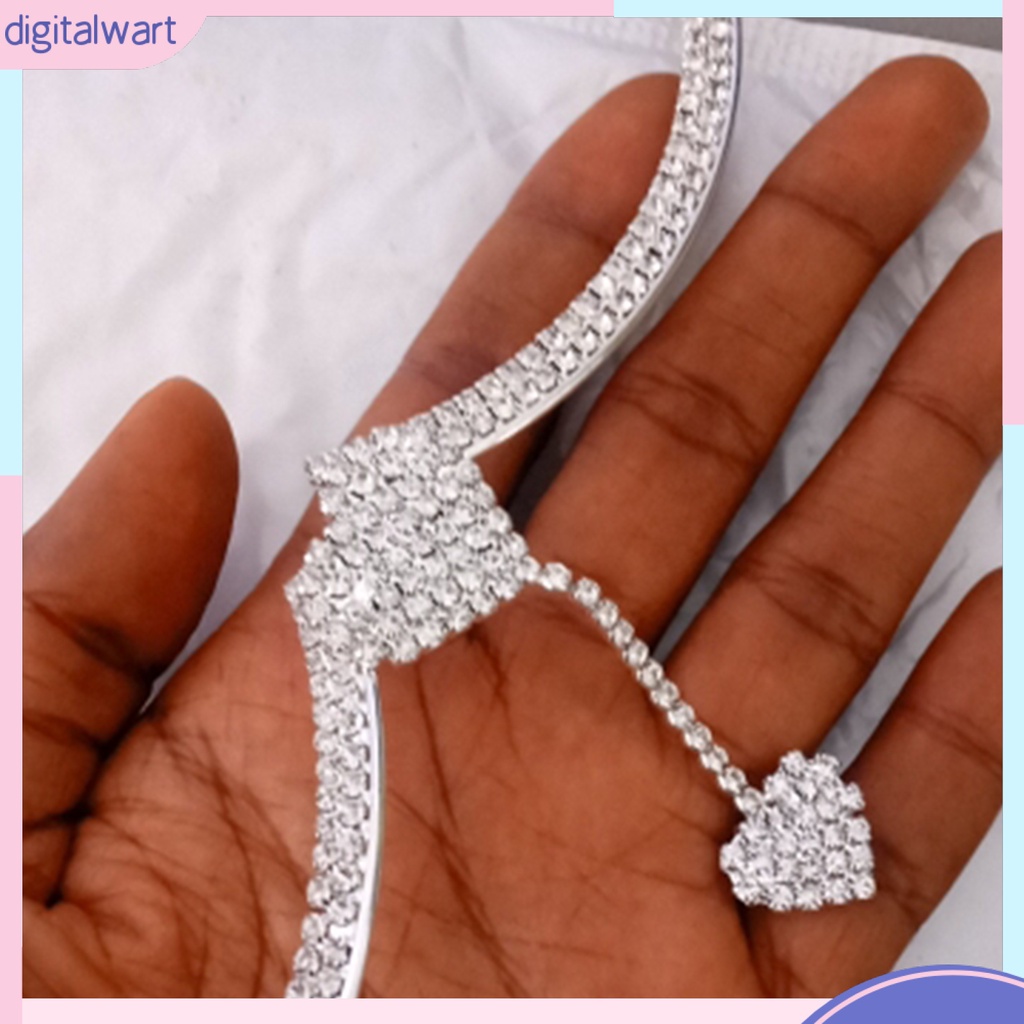 Dây Xích Đôi Trang Trí Áo Ngực Hình Trái Tim Lấp Lánh [DIWA]