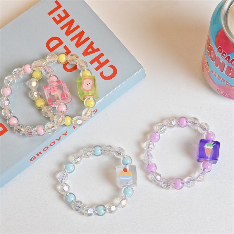 Dây Buộc Tóc Co Giãn Trong Suốt Hình Cây Kem Dễ Thương