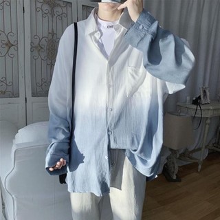 (HÀNG ORDER) ÁO SƠ MI NAM NỮ UNISEX FORM RỘNG TAY DÀI PHỐI MÀU NỬA ÁO SIÊU ĐẸP