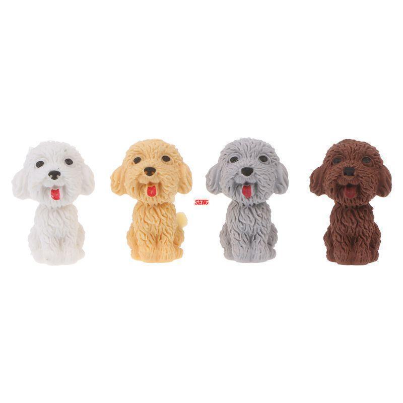 Cục Tẩy Bút Chì Hình Chú Chó Hoạt Hình 3D Đáng Yêu