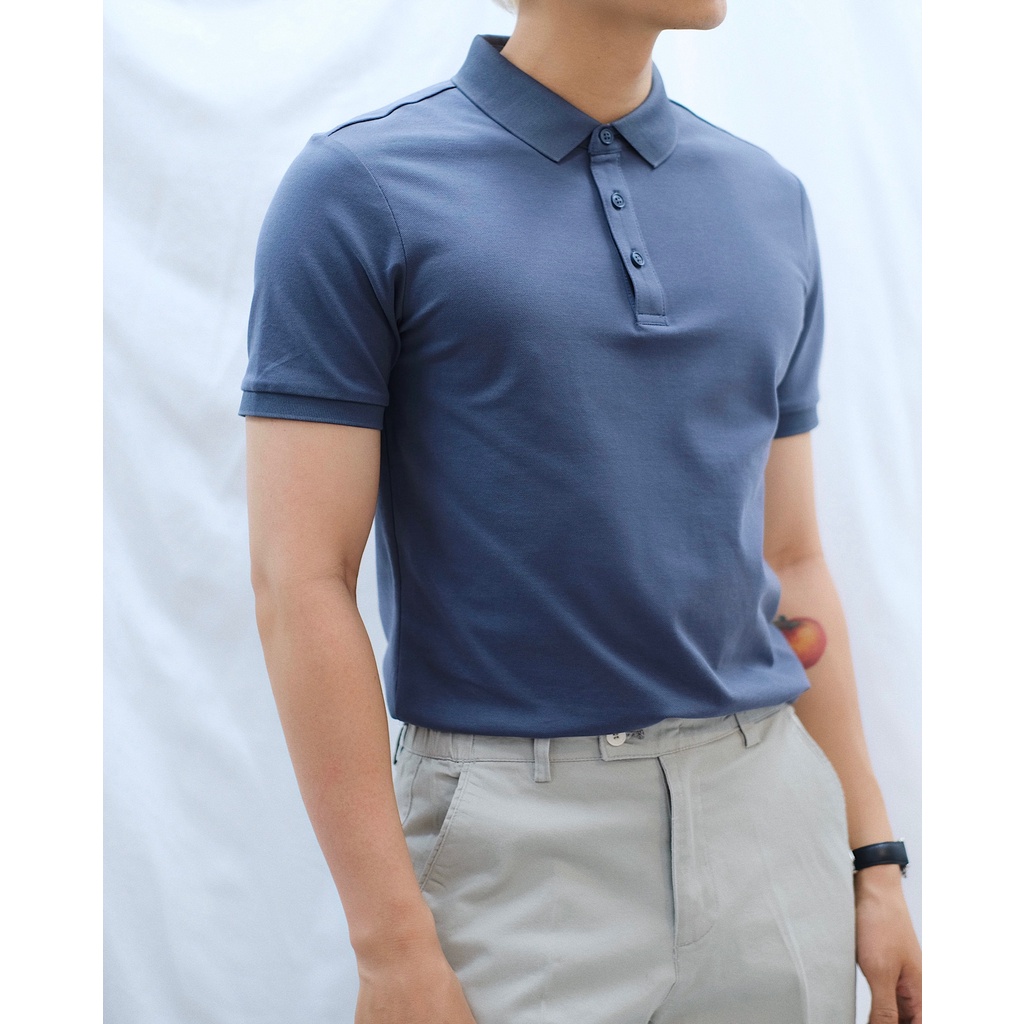 ÁO POLO A350 XANH XÁM