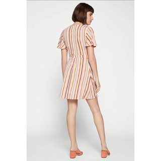 Đầm wrap sọc BCBG Kami