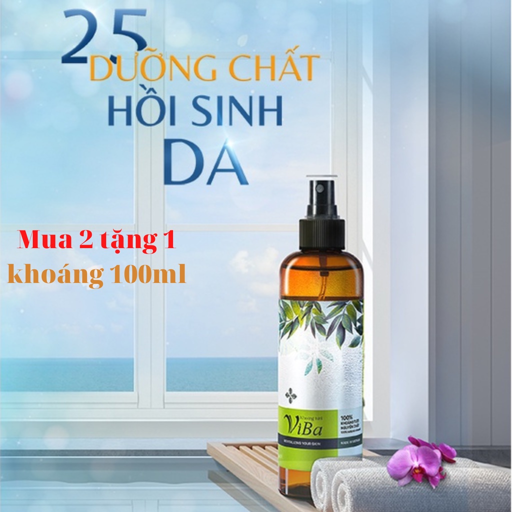 Xịt khoáng tươi ViBa - Dưỡng da cấp ẩm, cân bằng PH se nhỏ lỗ chân lông, kiềm da dầu, khóa trang điểm - Kaka Beauty