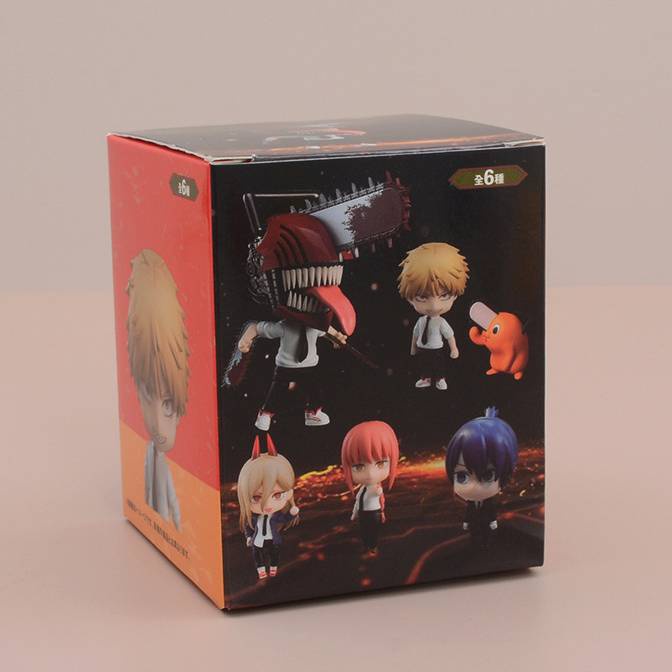 Set 6 Mô Hình Mô Phỏng Nhân Vật Phim Hoạt Hình Chainsaw Man Denji Pochita Makima Power Aki