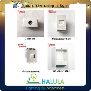 Ổ cắm tv, ổ cắm điện thoại sino vanlock, mặt thiết bị, đế nổi, đế âm dòng s18cc - s18cctv