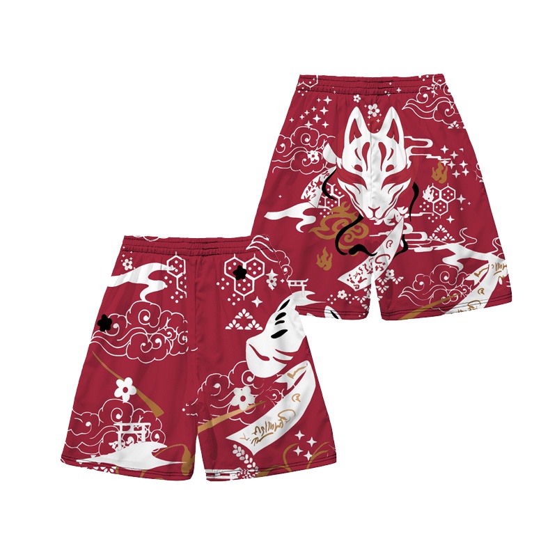 Quần Short Hóa Trang Cáo Inada Nhật Bản Màu Đỏ Đen Dành Cho Nam Nữ
