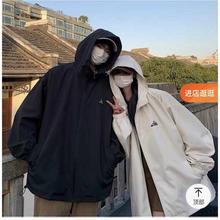 Áo Khoác Dù Nam Nữ Logo In Chữ Form Big Size Rộng Thoải Mải UTS