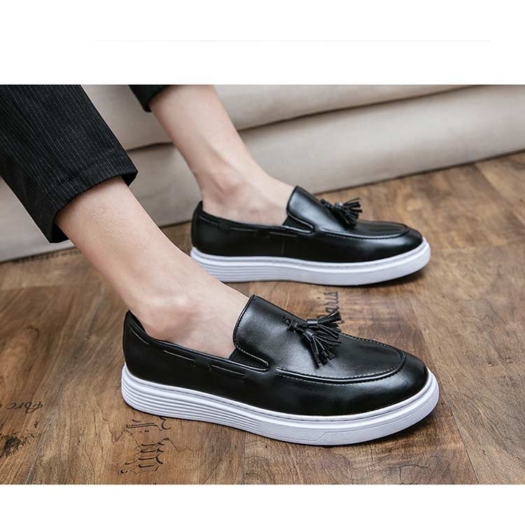Giày Lười Da Phối Tua Rua Thời Trang Dành Cho Nam