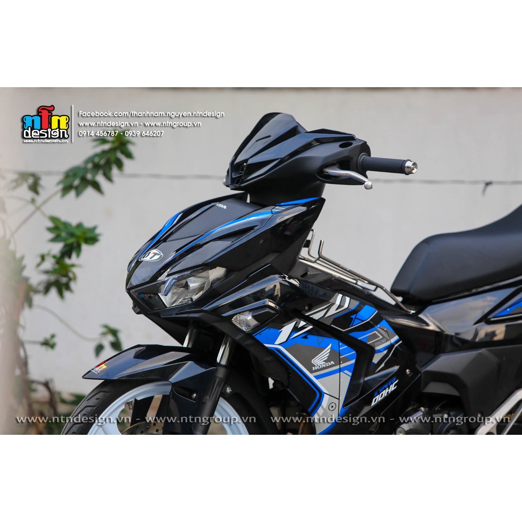 Tem rời xanh xám cho Winner V3 đen - tem đơn giản - kông bay màu