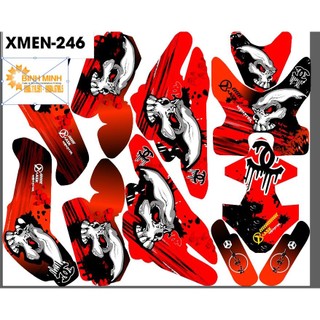Tem trùm xe điện xmen mã 246 mẫu đẹp