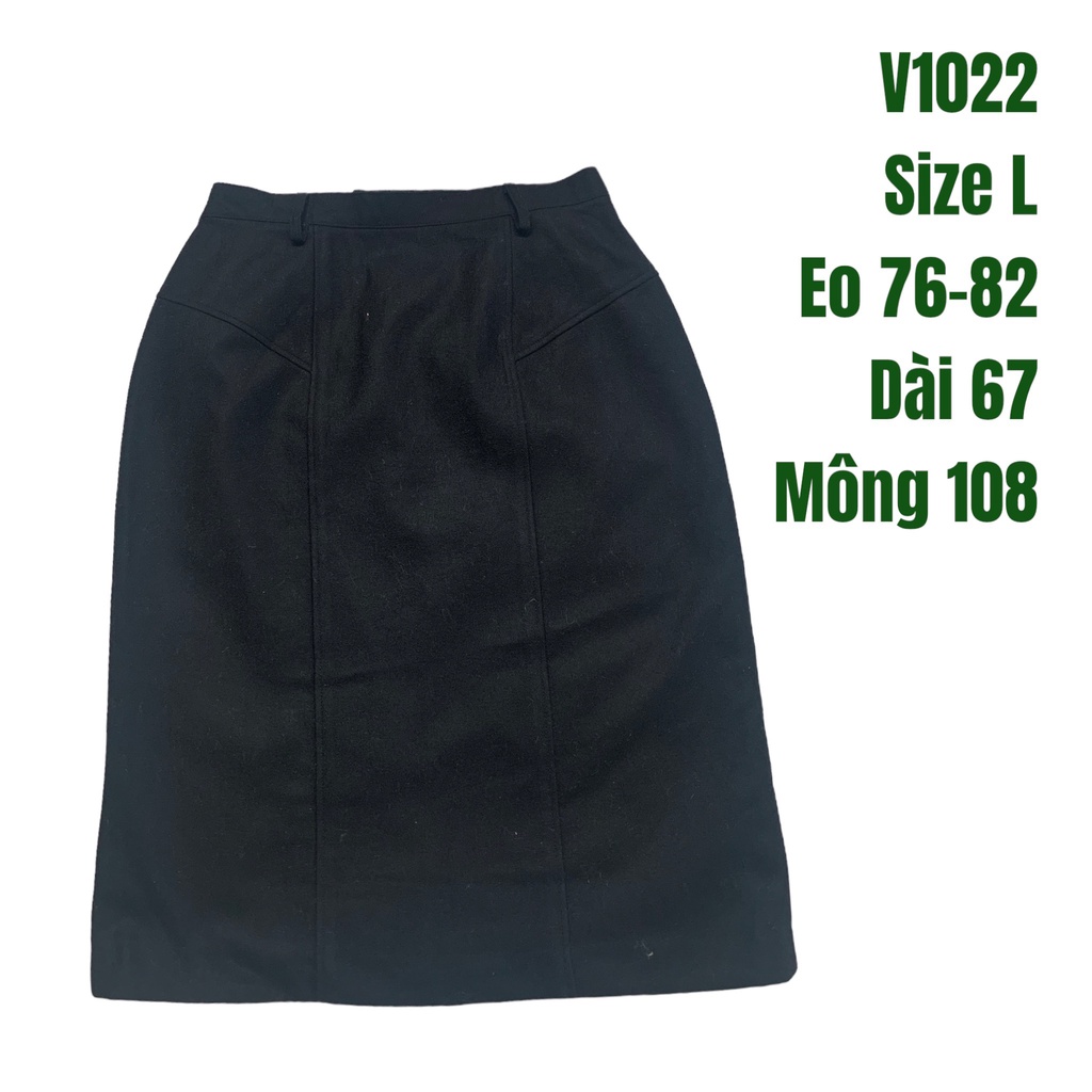 Chân váy bút chì V1022 dáng dài size lớn cạp chun 2 bên chất dạ dày dặn 2hand Nhật si tuyển ảnh thật