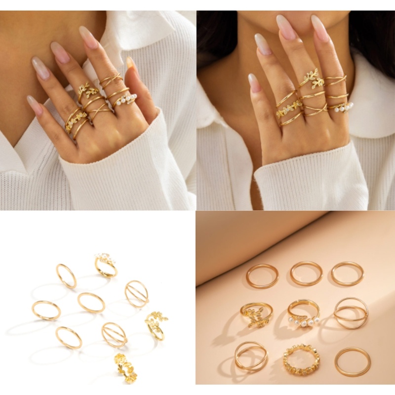 Bộ Nhẫn Đeo Khớp Ngón Tay Phong Cách Vintage Đơn Giản Cho Nữ