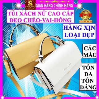 Túi xách nữ đẹp đeo chéo đeo vai hông da cao cấp đi làm công sở chơi học mini to dáng vuông chữ nhật màu hot trend sách