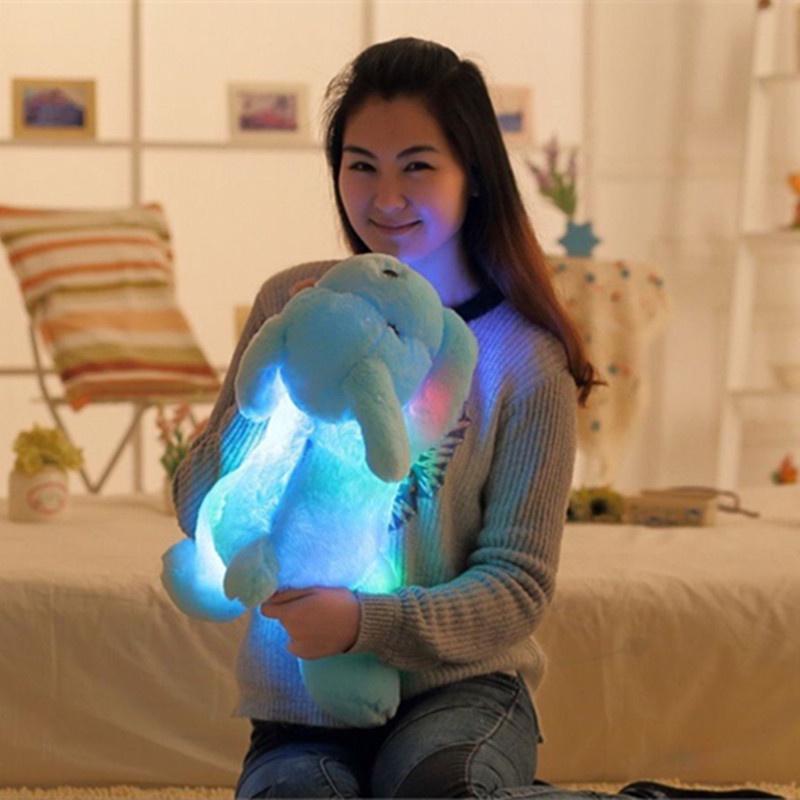 Thú Nhồi Bông Hình Chú Chó Nhiều Màu Sắc Có Đèn LED Dễ Thương 50cm
