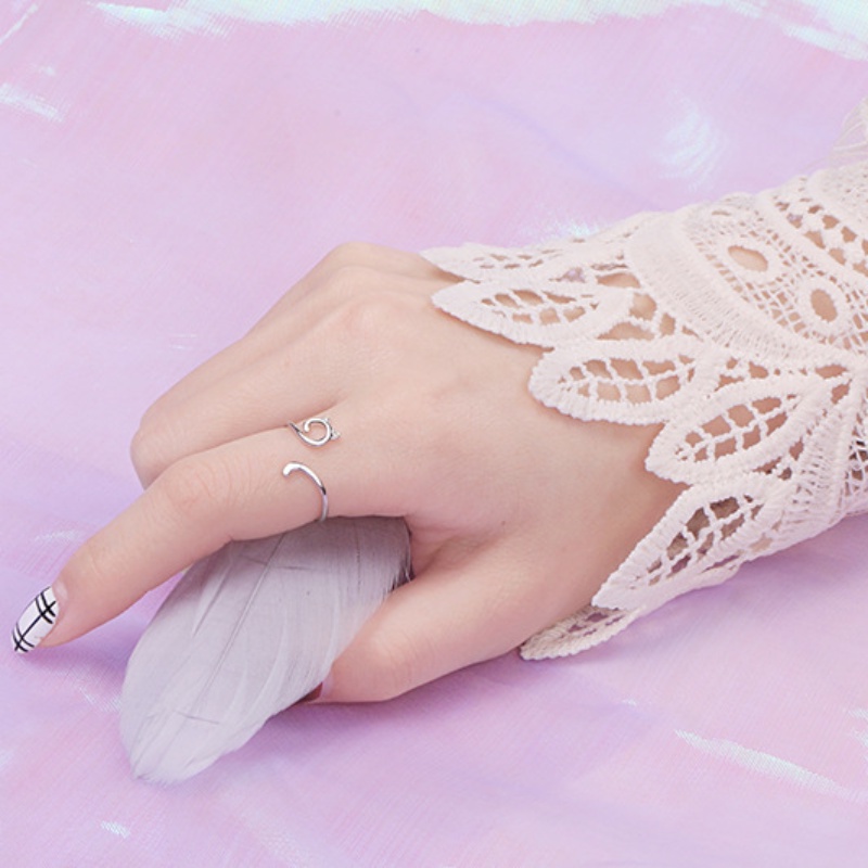 Nhẫn Họa Tiết Mèo Hoạt Hình Dễ Thương Bắt Mắt