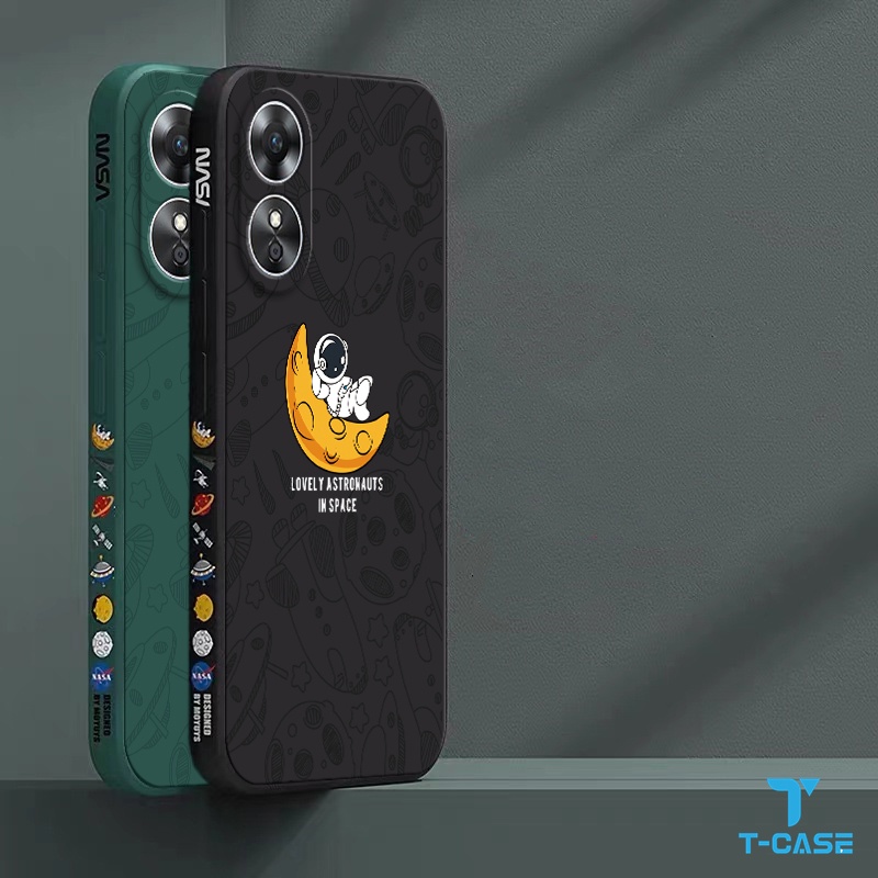 Ốp Điện Thoại Cho OPPO Reno 8T 5G Reno 8 4G Reno 8 5G Reno 7 4G Reno7 5G Reno 8Pro 5G Reno 7Pro 5G Reno 6 5G Reno 6Z 5G Reno 5 Reno 4 A94 A93 A91 Reno 2F Soft Astronaut Case 2A-TRK