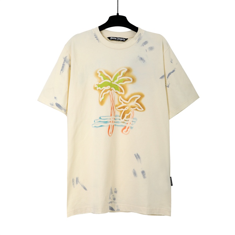 Áo Thun Thể Thao Cotton Tay Ngắn In Hình Cọ Thiên Thần Sơn Dừa Thời Trang Cho Cặp Đôi