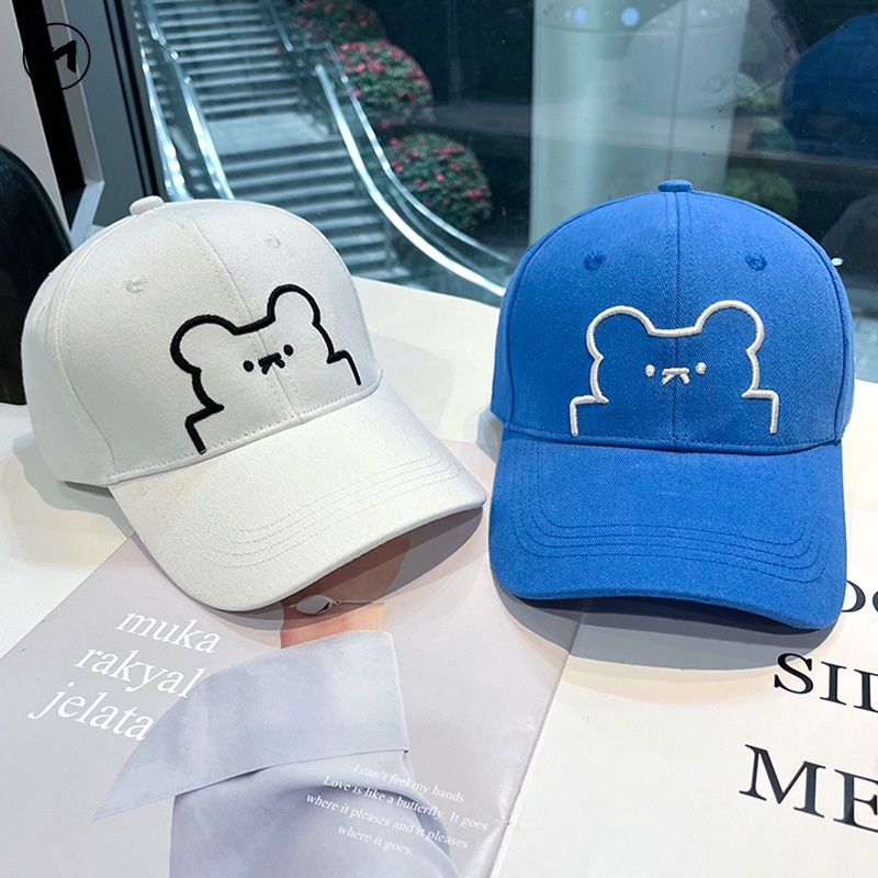 Mũ Lưỡi Trai Thêu Hình Gấu Phong Cách Mới Cho Nam Nữ