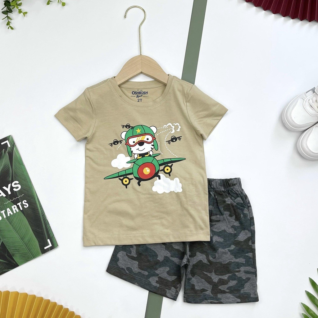 Đồ bộ cotton bé trai LITIBABY ngắn tay cho bé từ 1/7 tuổi [BCT01]