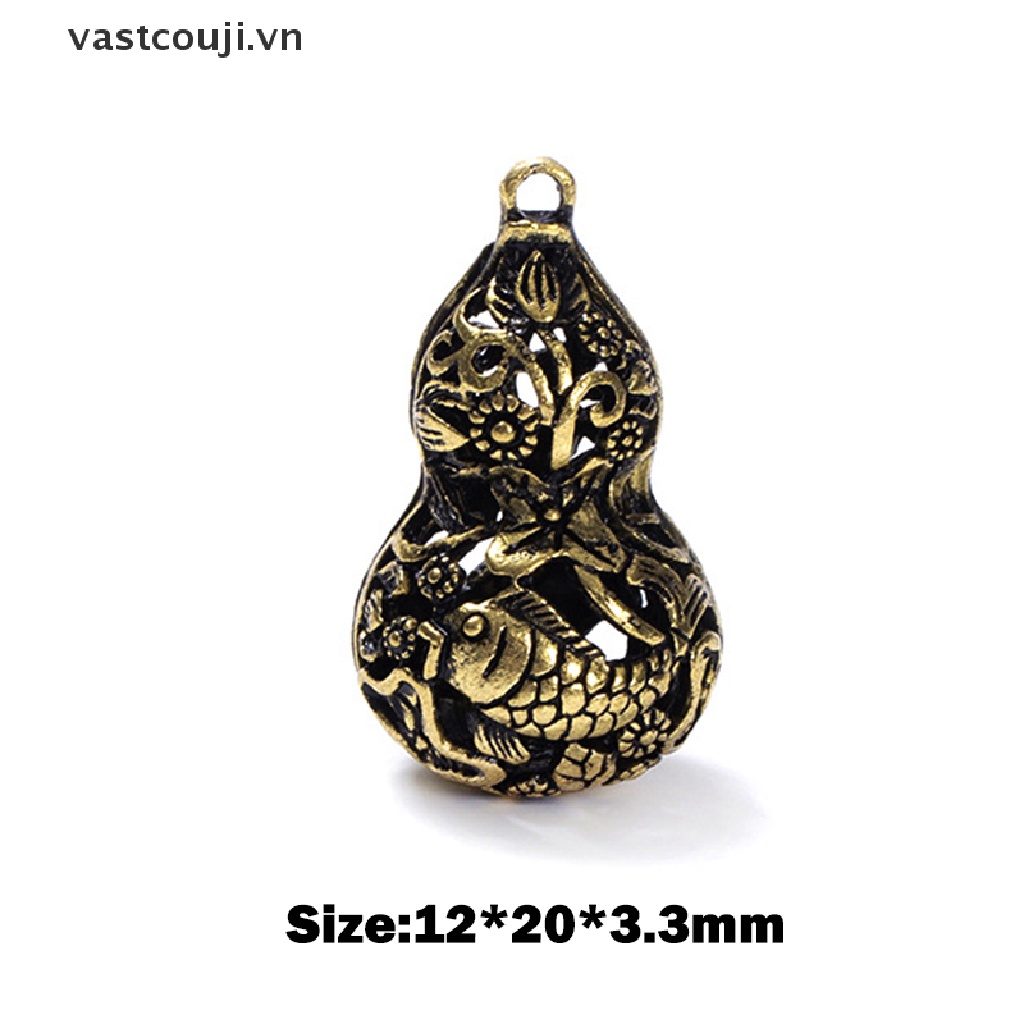 Móc Khóa Bầu Dục Rỗng Bằng Đồng Thau Trang Trí Phong Thủy