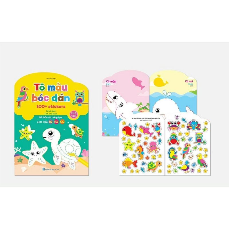 Sách - Bộ Tô Màu Bóc Dán 100+ Stickers