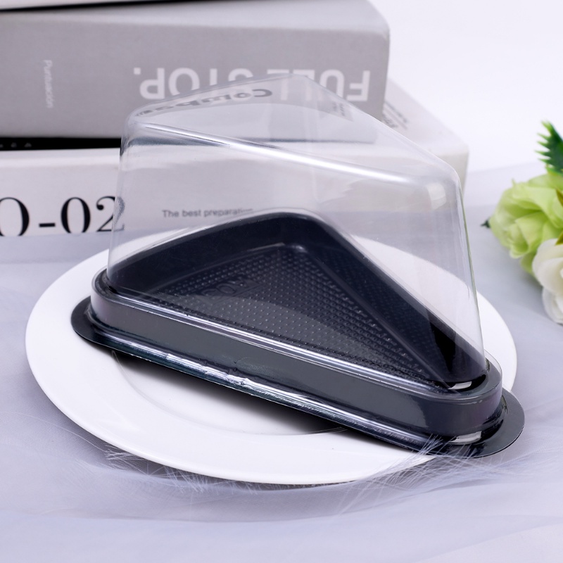 Hộp Đựng Bánh Tráng Miệng Hình Tam Giác Kín Khí Chất Lượng Cao 8 Inches Trong Suốt