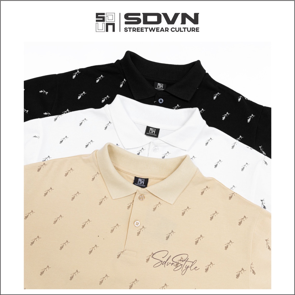 Áo Thun POLO Unisex Form Rộng - Brand Chính Hãng SDVN - LIGHTNING