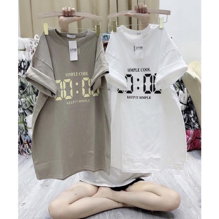 Áo phông 3158 00:00 Chất Cotton Khô  QUẢNG CHÂU Nam Nữ Unisex, Áo thun 3158 tay lỡ Oversize fom rộng Basic