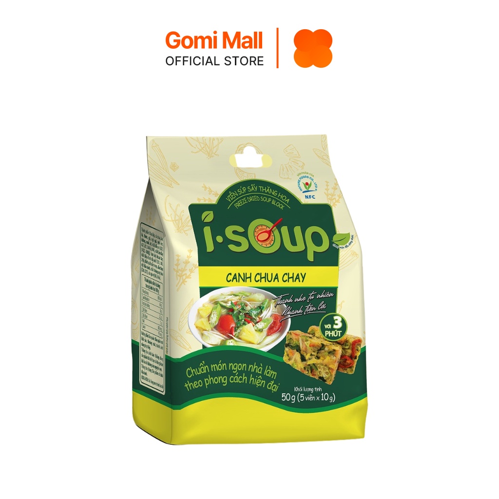 Canh chua chay I-SOUP 50g túi 05 viên GOMI Flagship Store