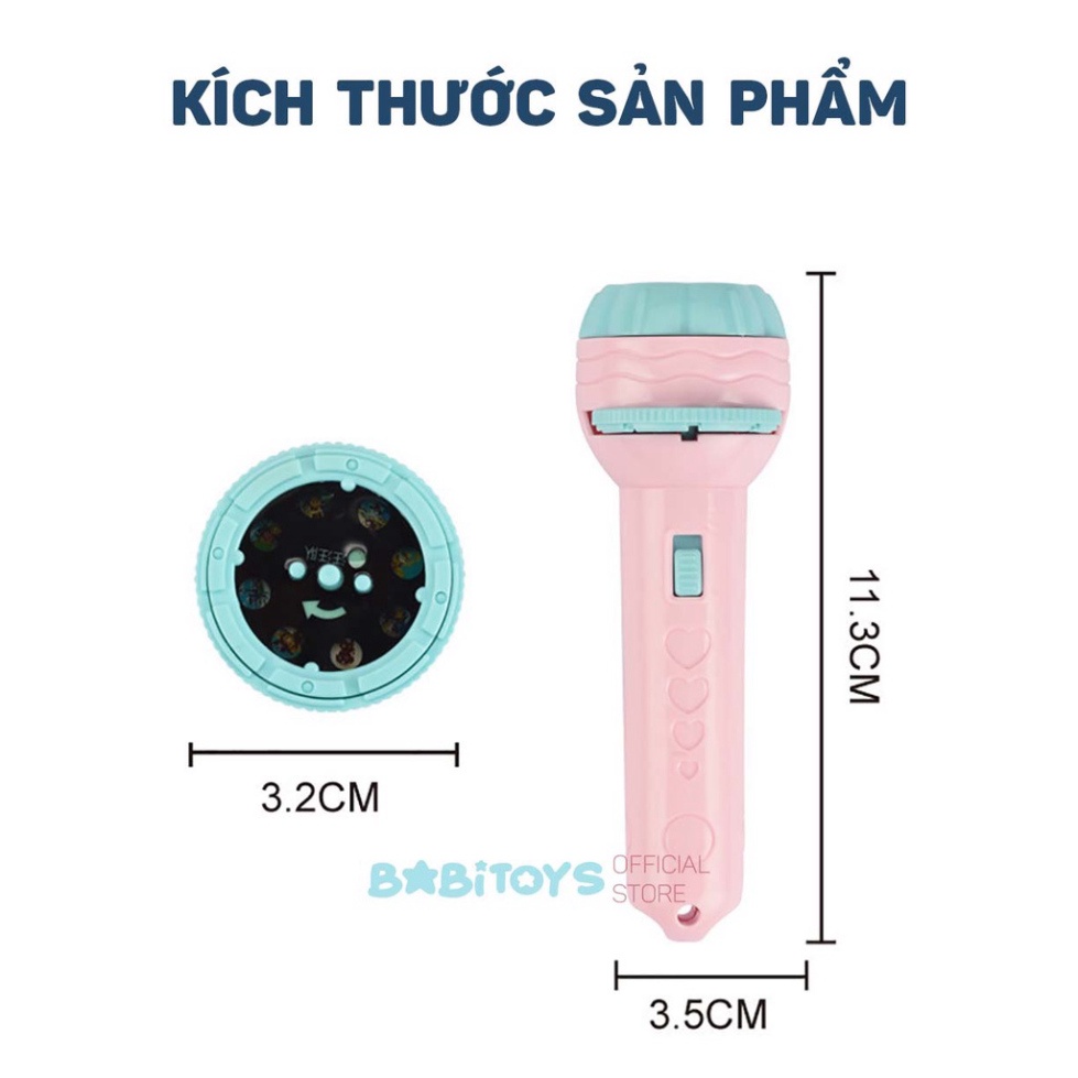 Đèn pin chiếu hình full 80 hình  động vật, giao thông, trái cây, đèn pin chiếu bóng nhiều chủ đề cho bé có hộp