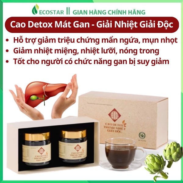 Cao detox thanh nhiệt - giải độc, mát gan chính hãng GHB - Ecostar