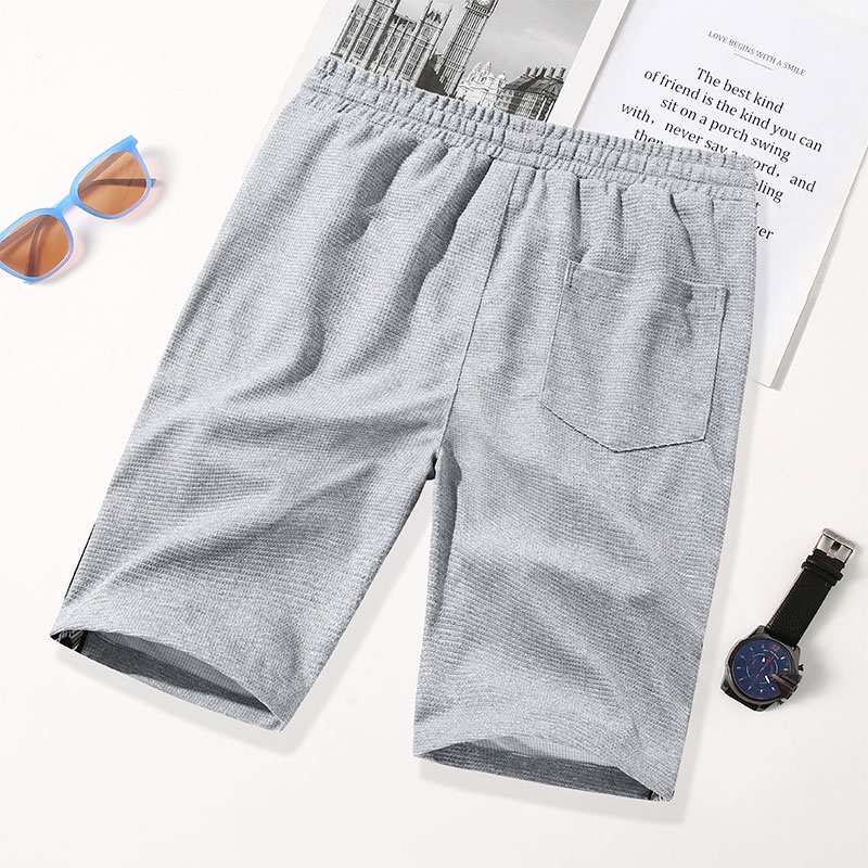 Plus Quần Short Thể Thao Lưng Thun Phối Dây Rút Thời Trang Nam Năng Động M-5XL