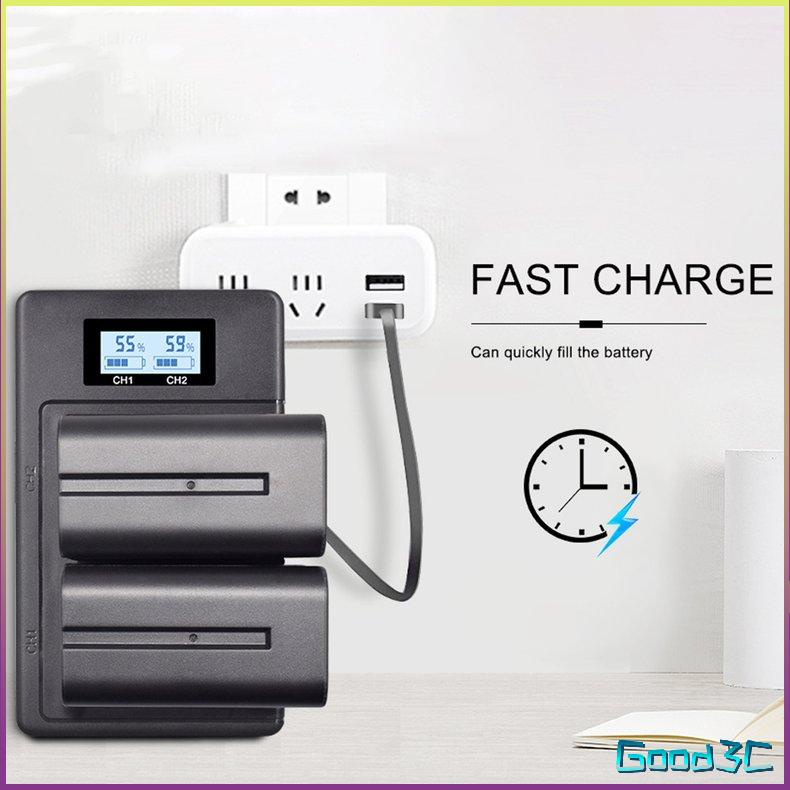 Bộ sạc màn hình USB Lcd Smart F970-C Pin máy ảnh 5V Sạc nhanh kép