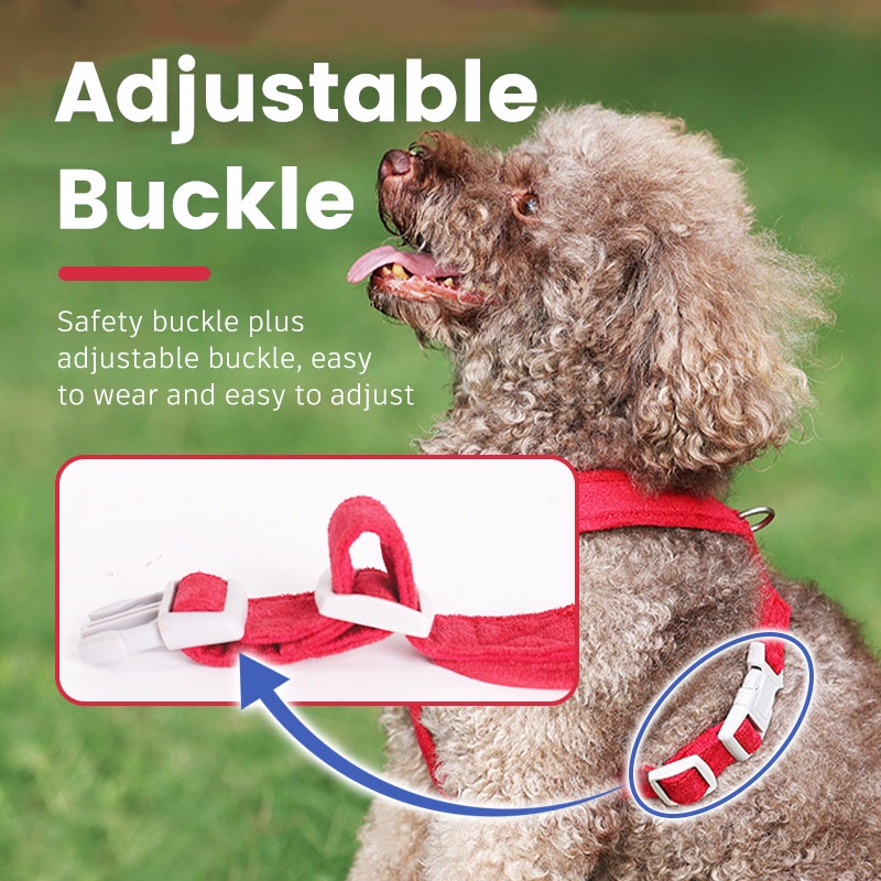 HamshMoc Bộ Dây Dắt Và Dắt Chó Đi Dạo Mềm Mại Thoải Mái Có Tay Cầm Điều Chỉnh Được Dành Cho Chó Trung Bình Nhỏ