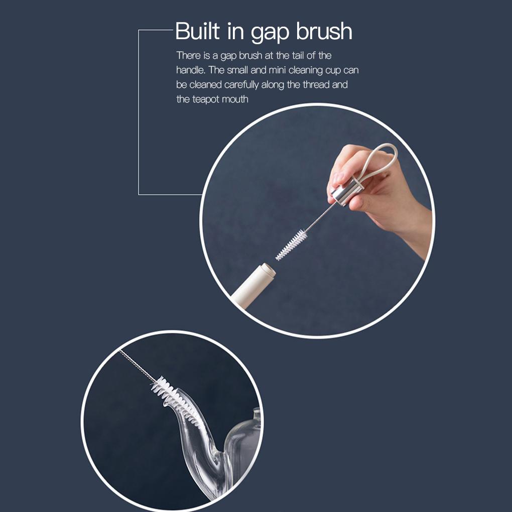 Cọ Rửa Ly Bằng Silicone Cán Dài Tiện Lợi Dành Cho Nhà Bếp