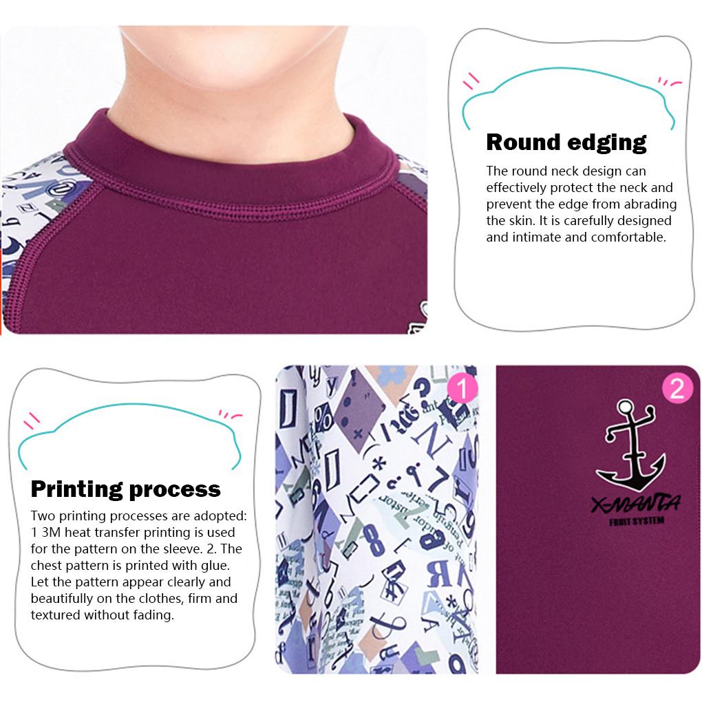 Bộ Đồ Lặn Thể Thao Thoáng Khí UPF 50 Sunprotection Cho Trẻ Em