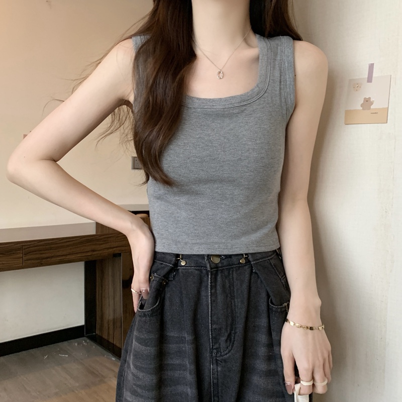 Áo Tank Top Hai Dây Màu Sắc Thời Trang Mùa Hè Cho Nữ